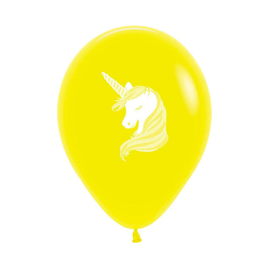 Yellow Unicorn Balloons