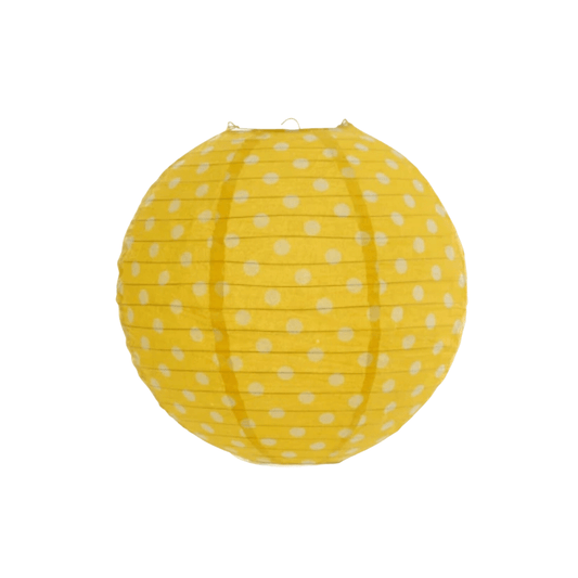 Yellow with White Dot Paper Lantern