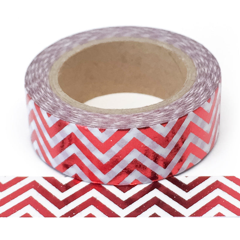 Washi Tape - Foil - Red Chevron - Must Love Party