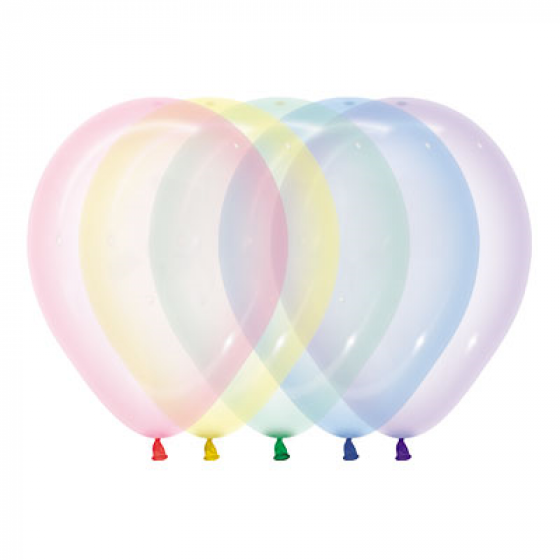 Mini Assorted Crystal Pastel Balloons - Must Love Party