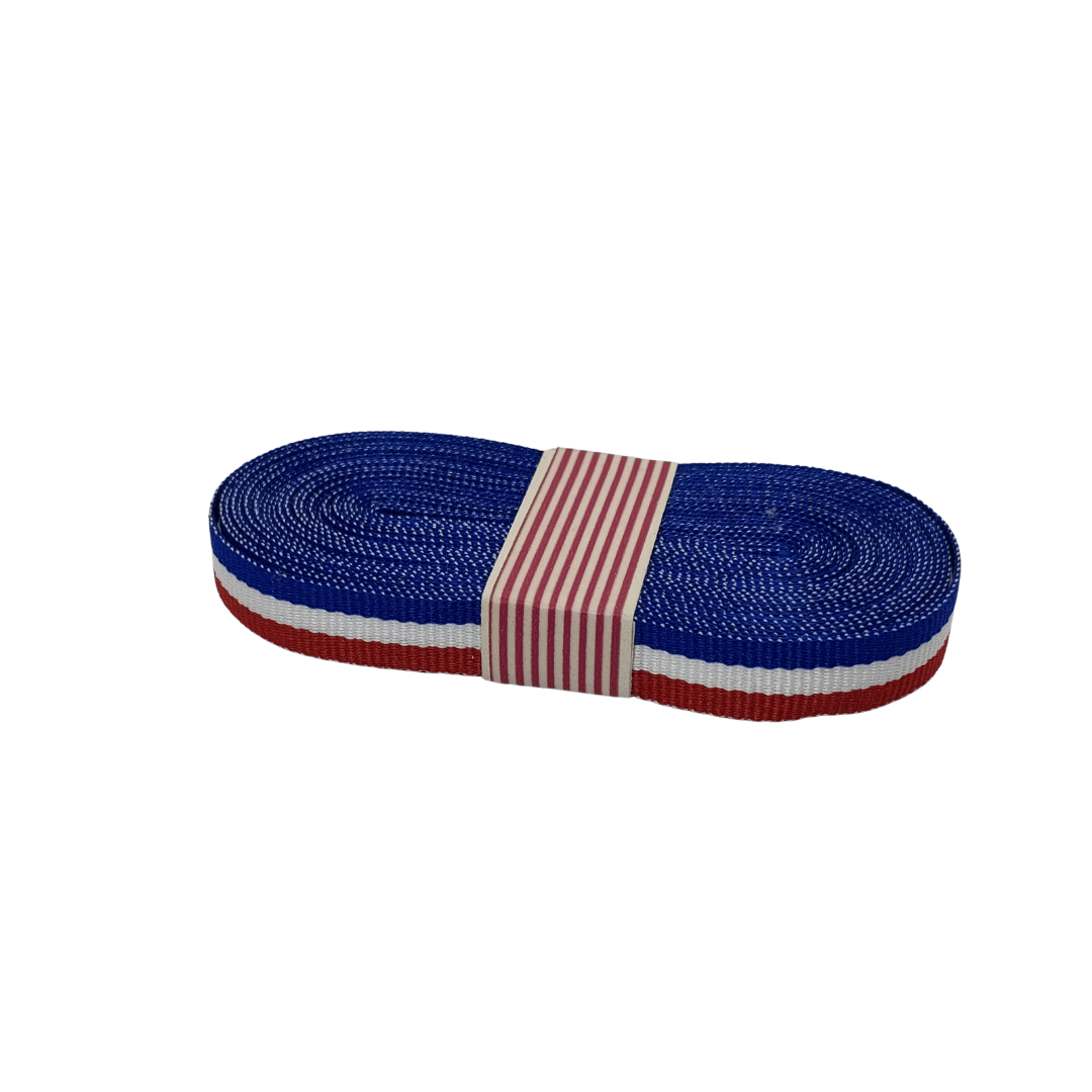 Ribbon - Petersham Striped - Red / White / Blue - Must Love Party