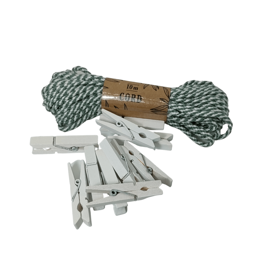 Cord & Peg Craft Kit - Green / Natural