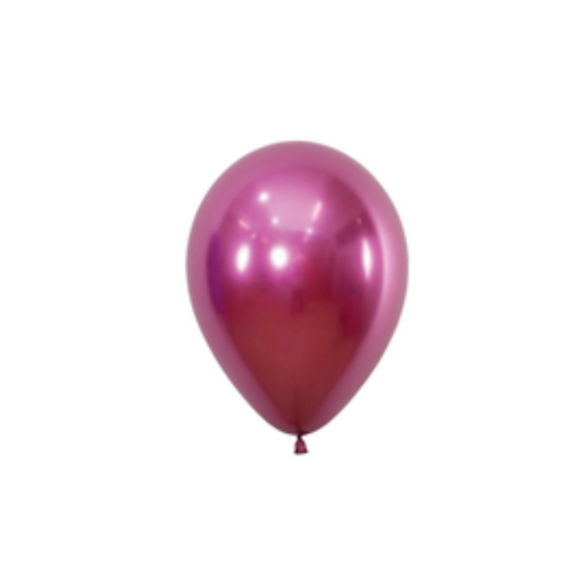Mini Fuschia Reflex (Chrome) Balloons (5)