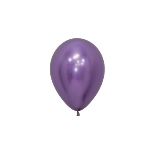 Mini Reflex (Chrome) Violet Balloons (5)