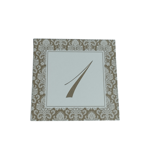 Gold Damask Table Numbers