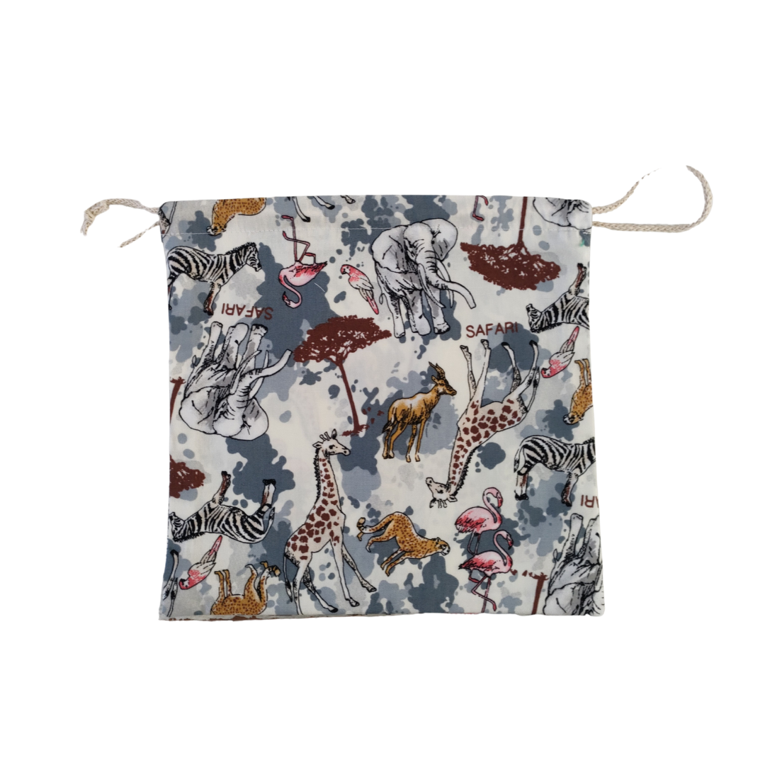 Fabric Drawstring Bag - Safari