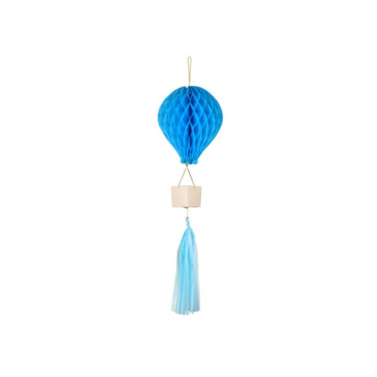 DIY Blue Honeycomb Hot Air Balloon