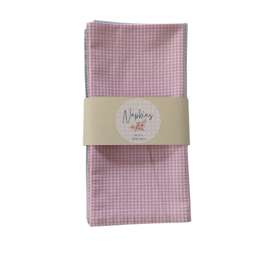 The Vichy Check Collection Fabric Napkins (4)