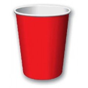 Plain Classic Red Paper Cups (8) - Must Love Party