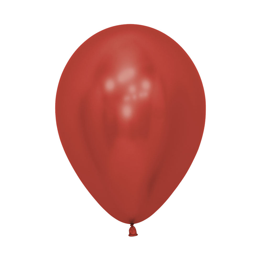 Crystal Red Reflex Balloons (5)