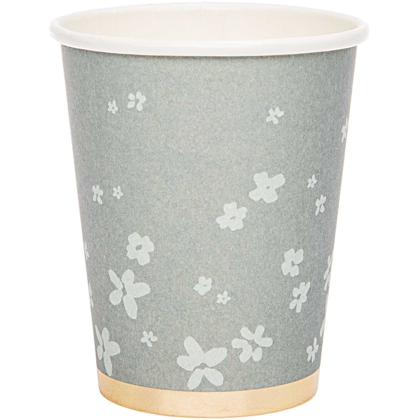 Grey Petals Paper Cups
