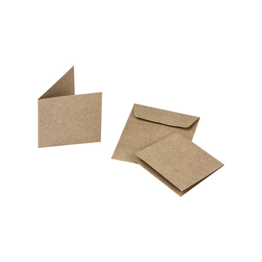 Small Kraft Blank Card & Envelopes