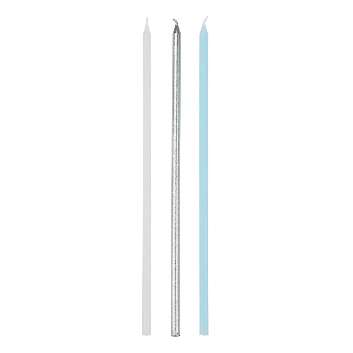 Blue Long Thin Candles - Must Love Party