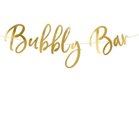 Gold Foil Bubbly Bar Bunting - Must Love Party