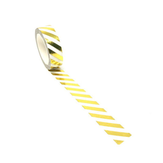 Washi Tape - Gold Diagonal Stripe - Must Love Party