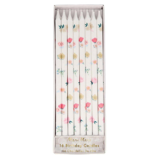 Floral Pattern Candles (set of 16)