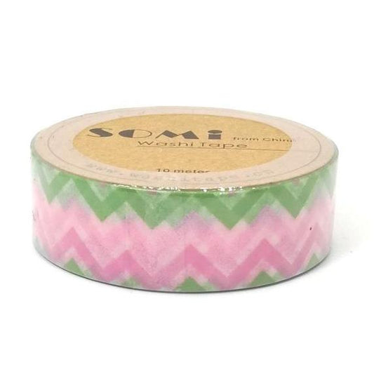 Washi Tape - Pink and Green Chevron - Must Love Party