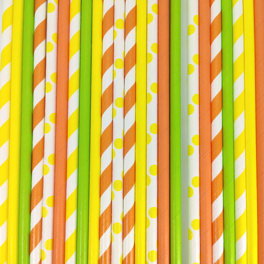 Pop of Colour -  Citrus Paper Straws