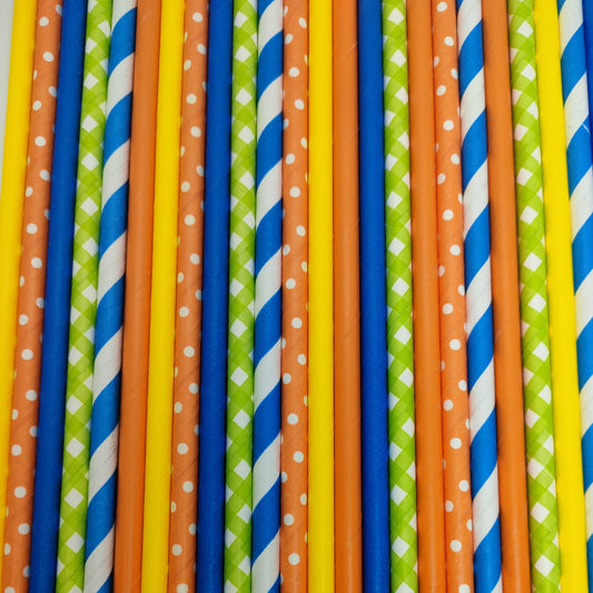 Pop of Colour -  Mediterranean Paper Straws