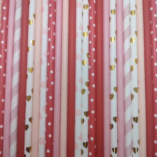 Pop of Colour  - Valentine's Paper Straws
