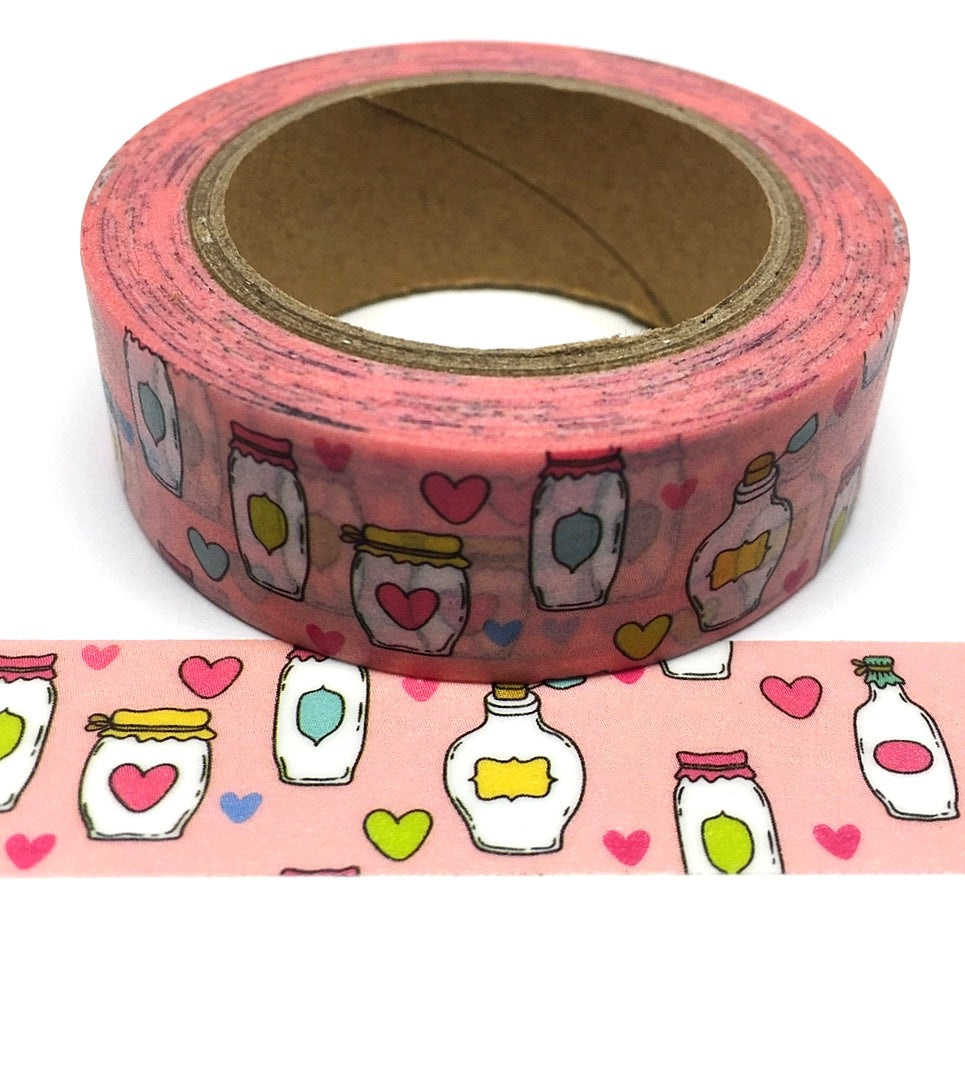Washi Tape - Jam Jars & Hearts - Must Love Party