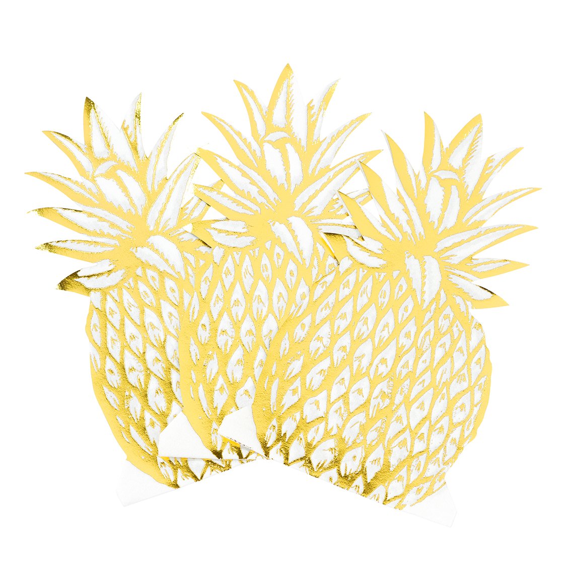 Modern Metallics Pineapple Shaped Napkins