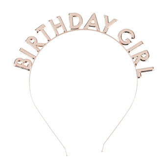 Rose Gold Birthday Girl Headband