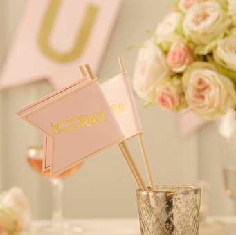 Pink Wedding Flags - Must Love Party