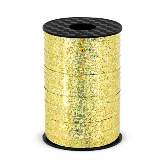 Gold Sparkle Balloon Ribbon (SELECT HOW MANY METRES)