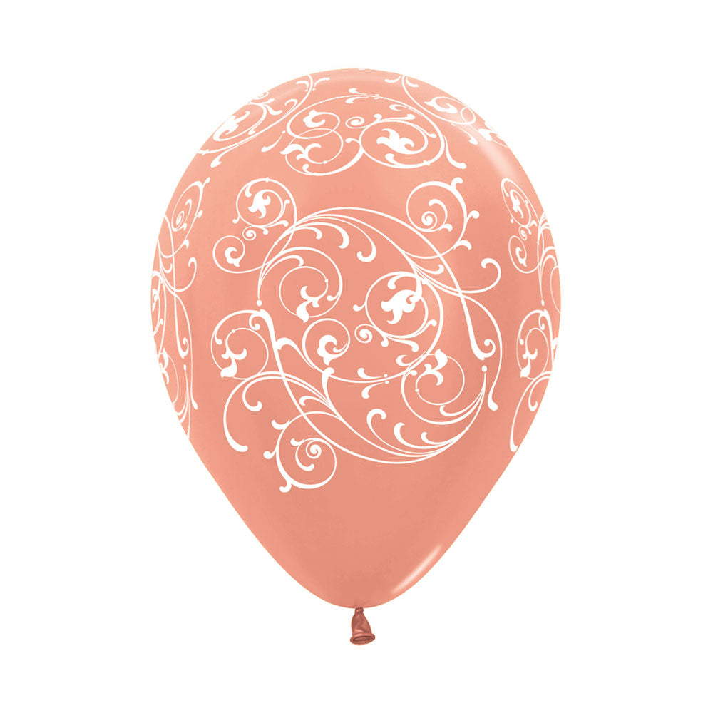 Balloons - Rose Gold Filigree (3) - Must Love Party