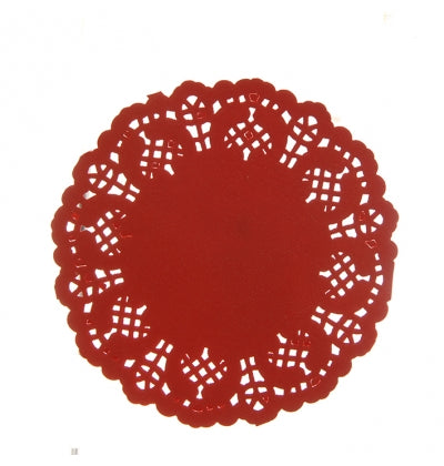 Mini Red Lace Doilies - Must Love Party