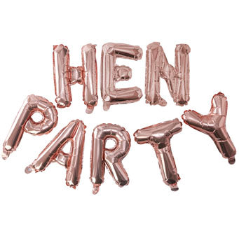 Rose Gold Hen Party Foil Balloon Bunting - Must Love Party