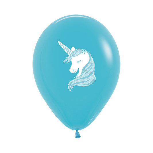 Caribbean Blue Unicorn Balloons (3) - Must Love Party