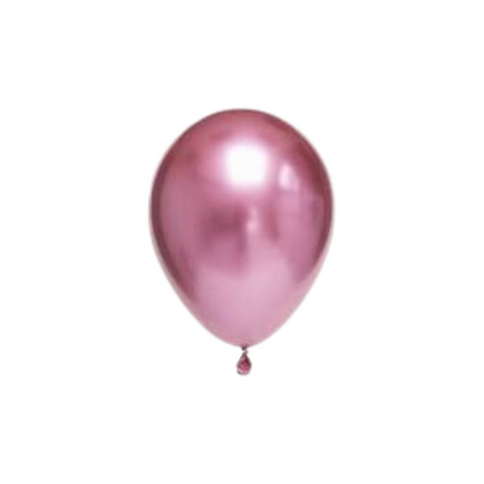 Mini Reflex (Chrome) Pink Balloons (5)