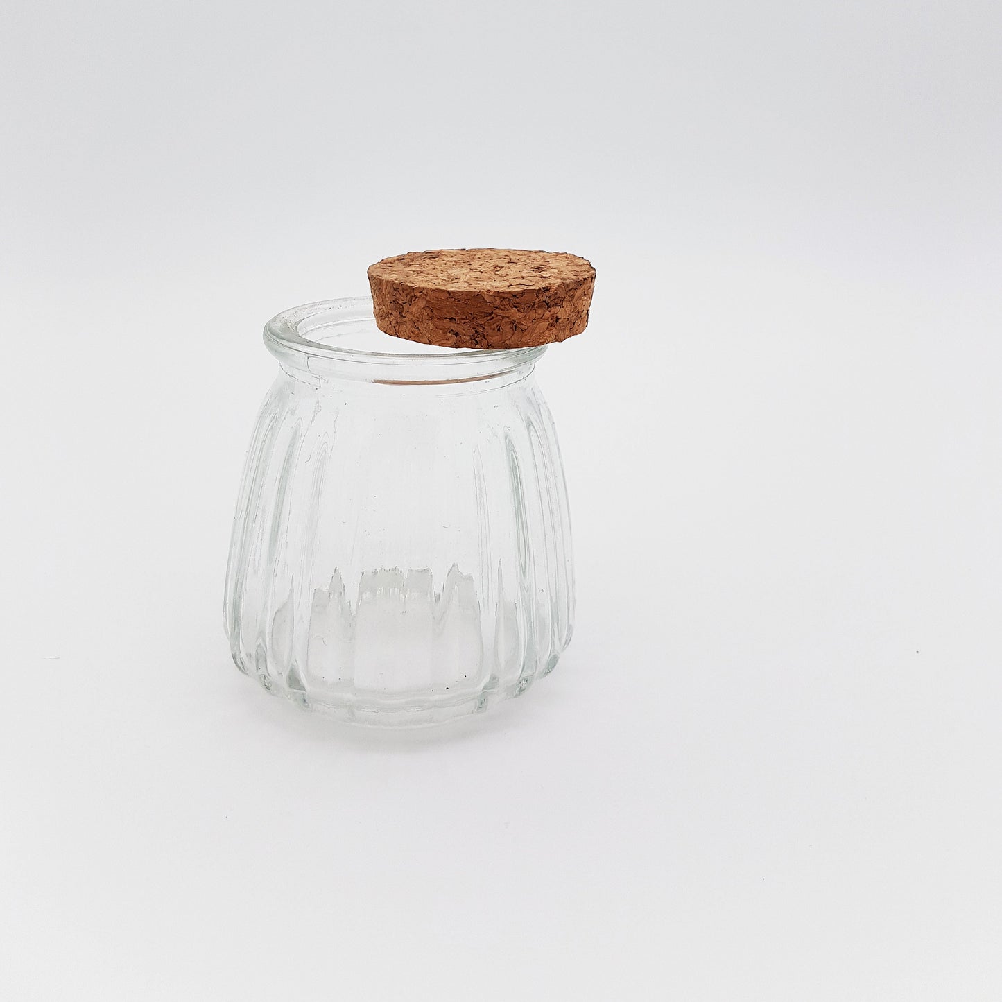 Mini Ripple Glass Bottle with Cork Lid - Must Love Party