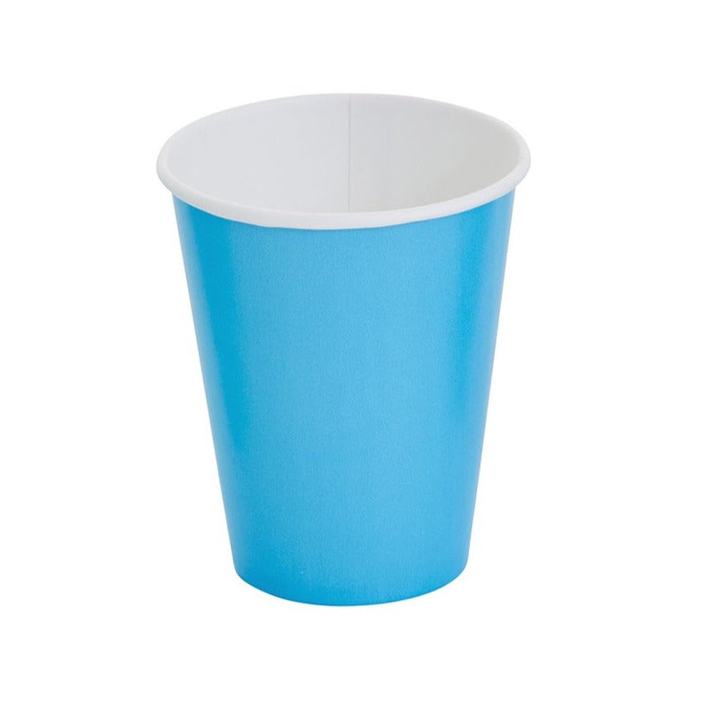 Plain Bermuda Blue Paper Cups (8) - Must Love Party