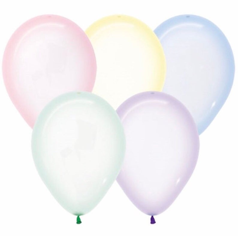 Assorted Crystal Pastel Balloons - Must Love Party