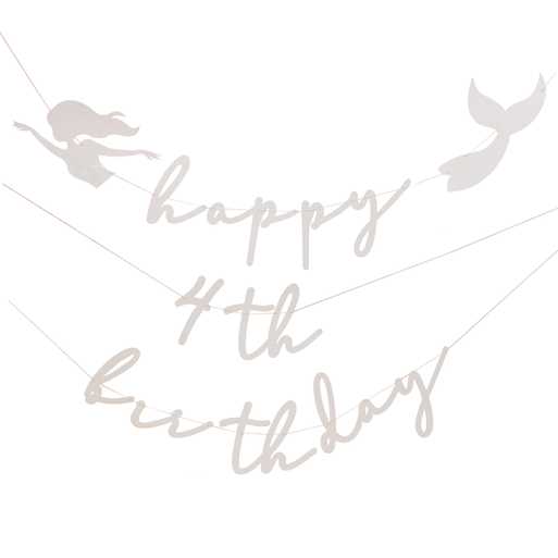 Customisable Pink and Iridescent Happy Birthday Bunting
