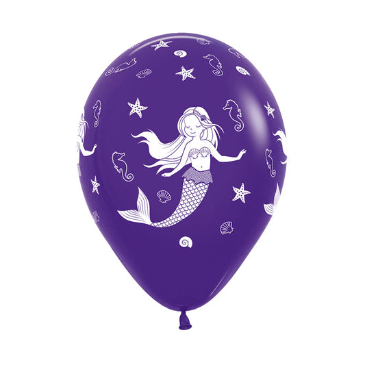 Violet Mermaid Balloons (3) - Must Love Party