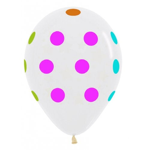 Polka Neon on Clear Balloons (3) - Must Love Party