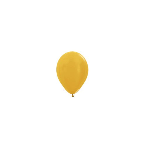 Mini Metallic Pearl Gold Balloons - Must Love Party