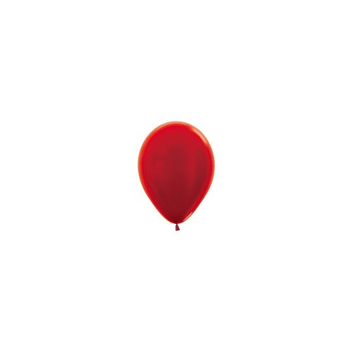 Mini Metallic Pearl Red Balloons - Must Love Party