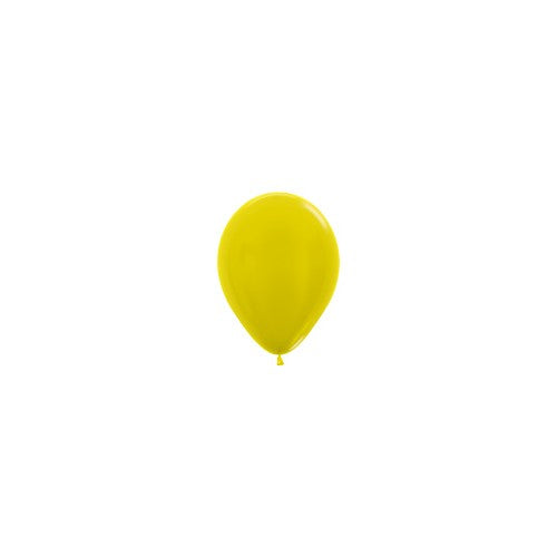 Mini Metallic Pearl Yellow Balloons - Must Love Party