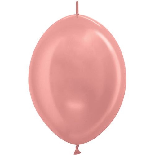 Metallic Rose Gold Link O Loon Balloons - Must Love Party